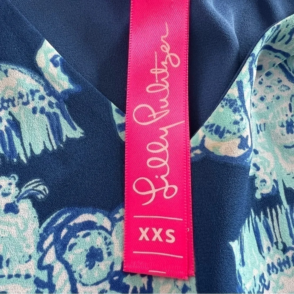 Lilly Pulitzer Florin Reversible Tank Joy Ride Deep Indigo Size XXS NEW - Picture 9 of 13